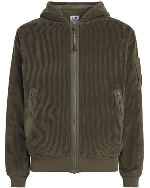 C.P. Company Corduroy Zip-Up Jacket - Green