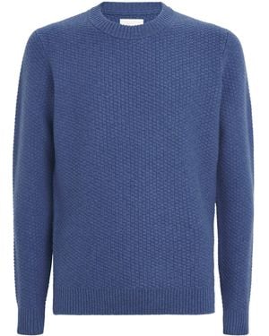 Harrods Cashmere Textured Sweater - Blue