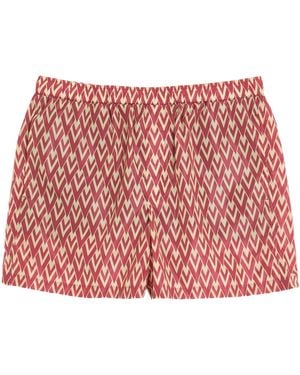 Valentino Printed Swim Shorts - Red