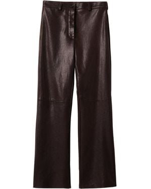 Miu Miu Leather Trousers - Brown