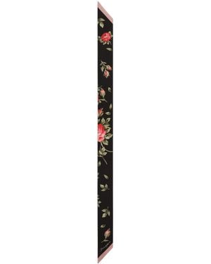 Dolce & Gabbana Silk Floral Skinny Scarf - Multicolour