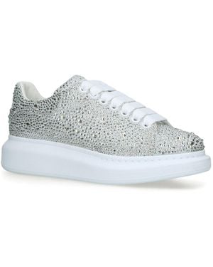 McQueen Crystal Runway Trainers - White