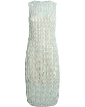 Eleventy Cotton-Blend Crochet Midi Dress - Green