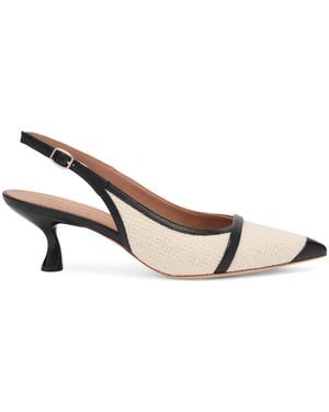 Malone Souliers Cotton Jama Slingback Heels 45 - Metallic