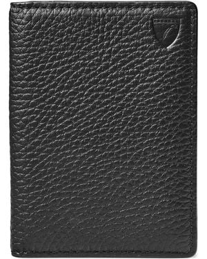 Aspinal of London Leather Folded Card Holder - Black