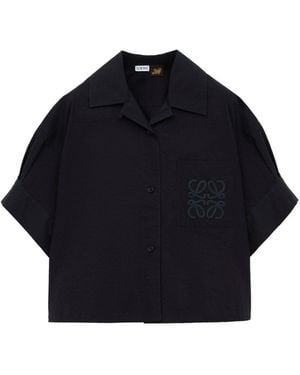 Loewe X Paula's Ibiza Anagram Short-Sleeve Shirt - Blue