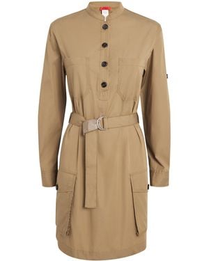 MAX&Co. Cotton Poplin Utility Mini Dress - Natural