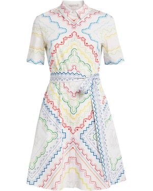 Mary Katrantzou Stretch-Cotton Chima Mini Dress - White