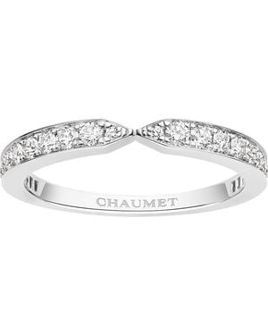 Chaumet Platinum And Diamond Triomphe De Eternity Wedding Ring - White
