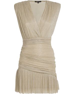 Maje Metallic Mini Dress - Natural