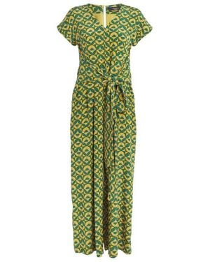 Weekend by Maxmara Silk Cropped Jumpsuit - Green