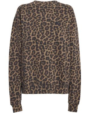 Anine Bing Leopard Print Miles Sweatshirt - Brown