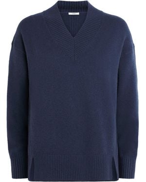 JOSEPH Cashmere V-Neck Zinnia Sweater - Blue