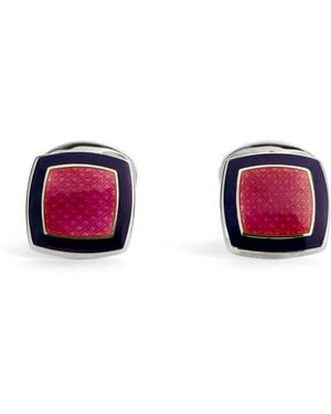 Deakin & Francis Sterling And Enamel Cufflinks - Red