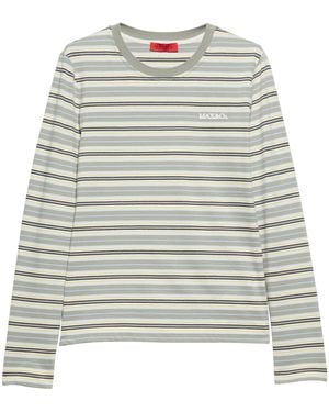 MAX&Co. Cotton Stripe T-Shirt - Grey