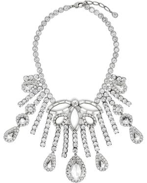 McQueen Embellished Chandelier Necklace - White
