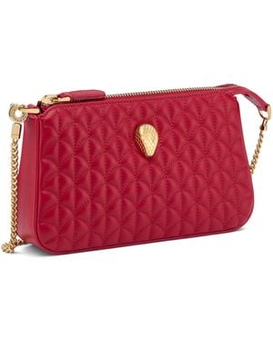 BVLGARI Leather Serpenti Sugarloaf Clutch Bag - Red