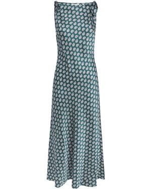 Doen Stretch-Silk Mariselle Maxi Dress - Blue