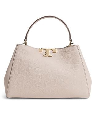 Tory Burch Medium Leather Eleanor Top-Handle Bag - Natural