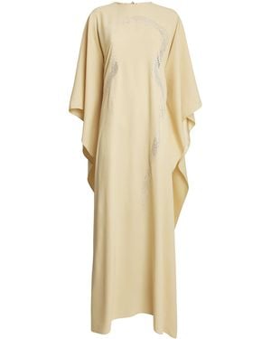 Taller Marmo Crepe Cady Caesers Kaftan Maxi Dress - Natural