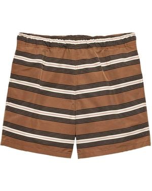 Prada Stripe Swim Shorts - Natural