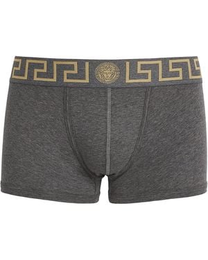 Versace Greca Low-Rise Trunks - Grey