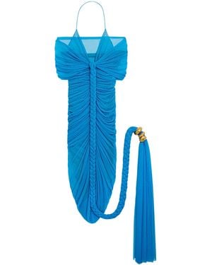 Schiaparelli Braid-Detail Mini Dress - Blue