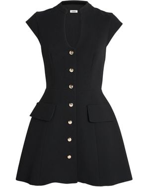 Sandro Structured Buttoned Mini Dress - Black