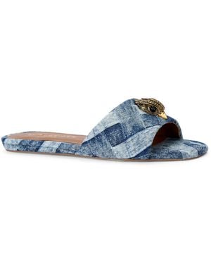 Kurt Geiger Leather Kensington Slides - Blue