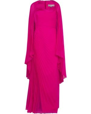 Gaurav Gupta Pleated Cape Freya Gown - Pink