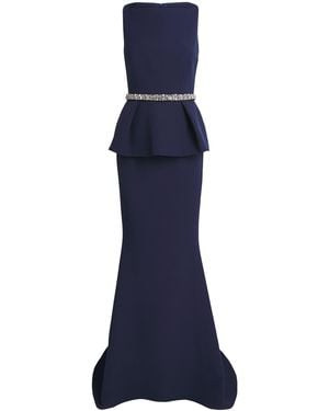 Safiyaa Crystal-Embellished Carter Gown - Blue