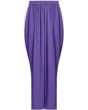 Alaïa Cady Straight Trousers - Purple