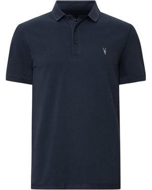 AllSaints Organic Cotton Reform Polo Shirt - Blue