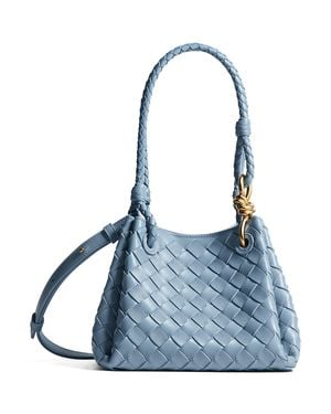 Bottega Veneta Small Leather Parachute Shoulder Bag - Blue
