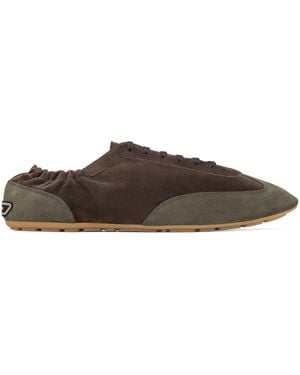 Saint Laurent Suede Lewis Trainers - Brown