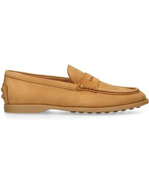 Tod's Suede Gomma Leggero Loafers - Brown