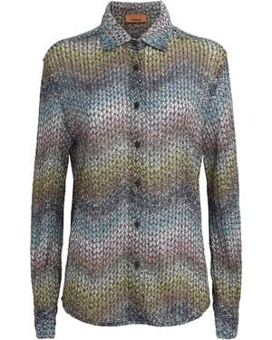Missoni Metallic Zigzag Shirt - Grey