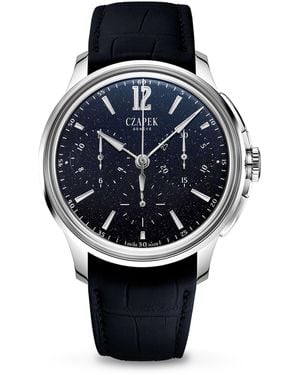 Czapek Stainless Steel Faubourg De Cracovie Aventurine Watch - Black