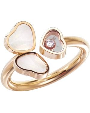 Chopard And Diamond Happy Hearts Ring - Pink