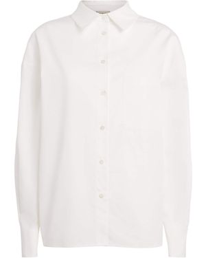 Almada Label Cotton Poplin Finn Shirt - White