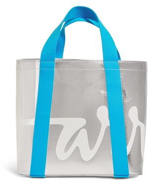 Harrods Mini Cotton Logo Tote Bag - Blue