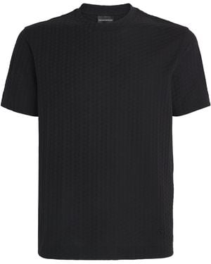 Emporio Armani Cotton Embossed T-Shirt - Black