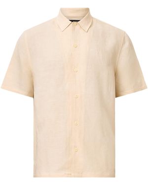 AllSaints Linen-Blend Bandol Shirt - Natural