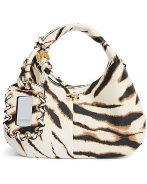 Ganni Mini Zebra Shoulder Bag - Metallic