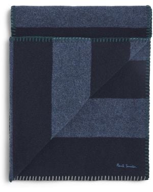 BOSS Cashmere Floris Scarf - Blue