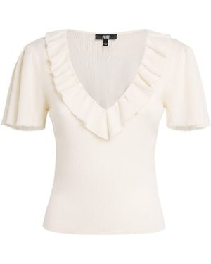 PAIGE Wool-Cotton Inaya Blouse - White
