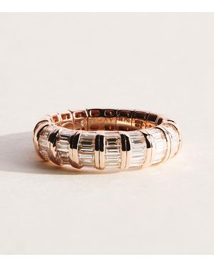 SHAY Rose And Diamond Baguette Ring - Natural