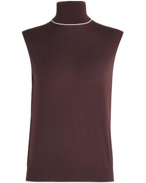 Eleventy Wool Sleeveless Top - Purple