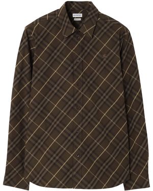 Burberry Cotton Check Shirt - Brown