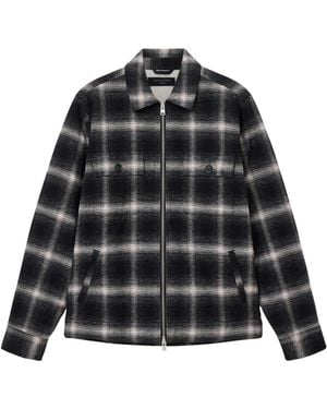 AllSaints Organic Cotton Check Bayo Jacket - Black